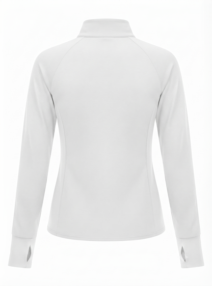 Women's Vldnery UPF 50+ Sun Protection Athletic Ruched Jacket White Small