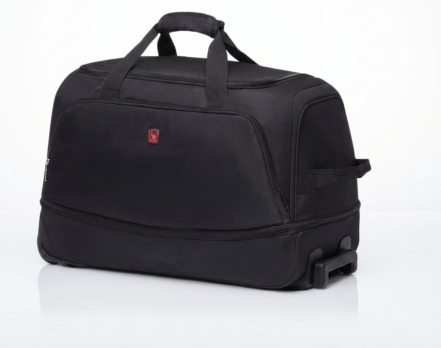 55L Rolling Duffel Bag with Wheels & Shoe Compartment – Water Resistant Travel Bag, 21.8x14.2x10.4"