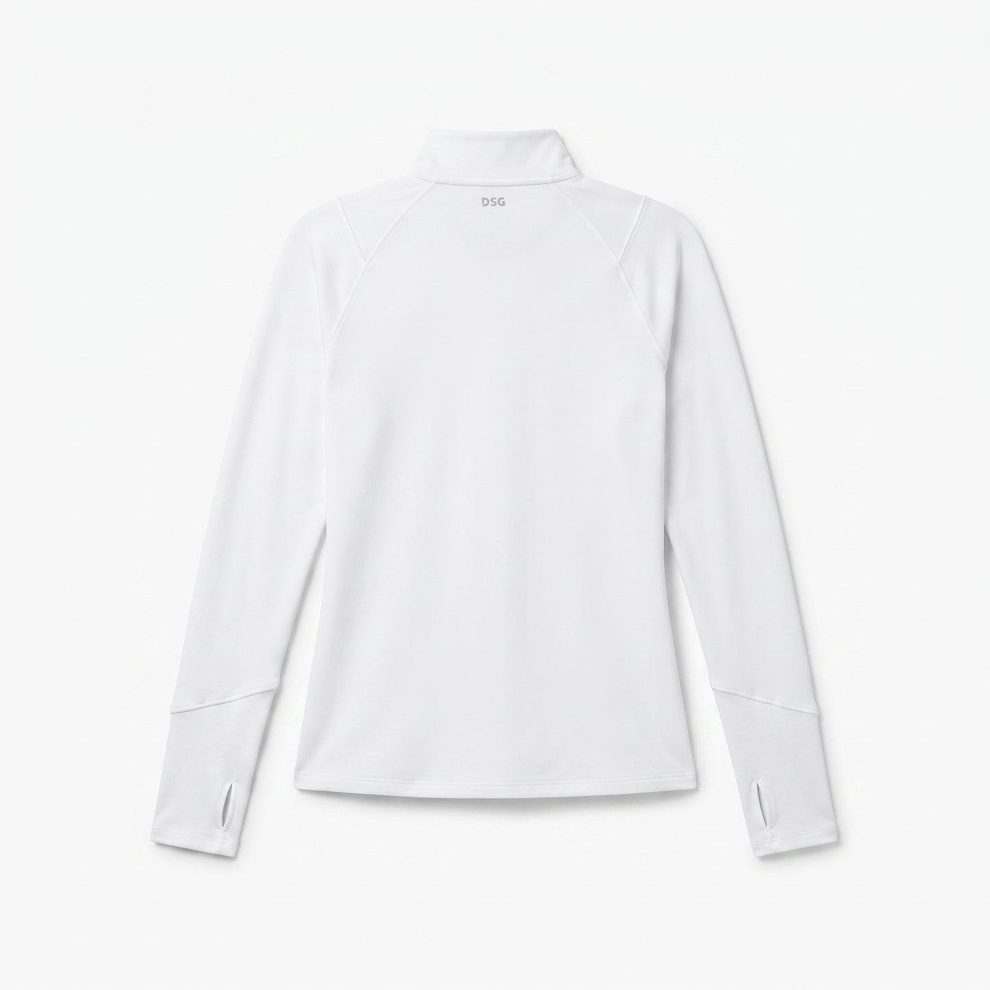 NWT DSG Women's Run Grid 1/4 Zip Pullover Top Fleece Long Sleeve White Size L