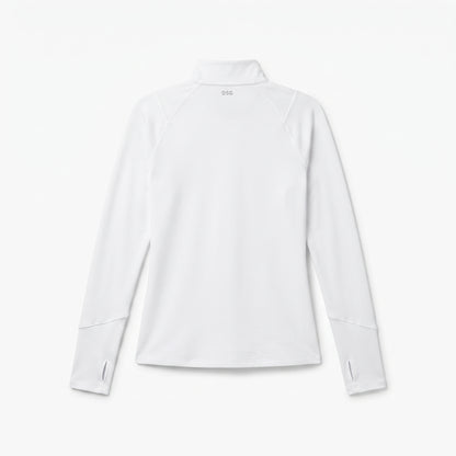 NWT DSG Women's Run Grid 1/4 Zip Pullover Top Fleece Long Sleeve White Size L