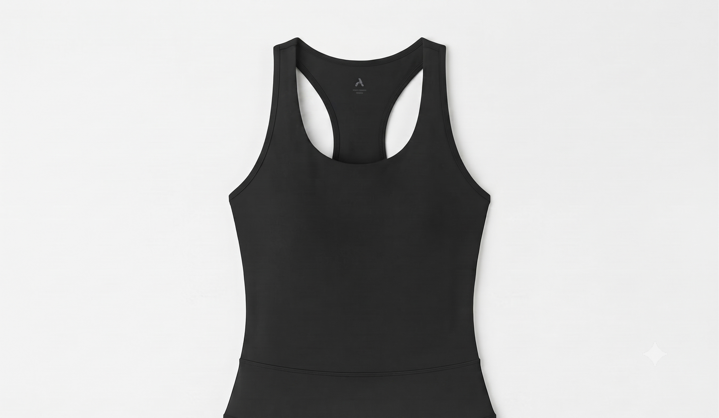 Women's ABOCIW Racerback Workout Crop Tank Top – Black (Size Medium)