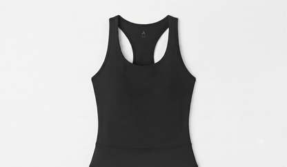 Women's ABOCIW Racerback Workout Crop Tank Top – Black (Size Medium)