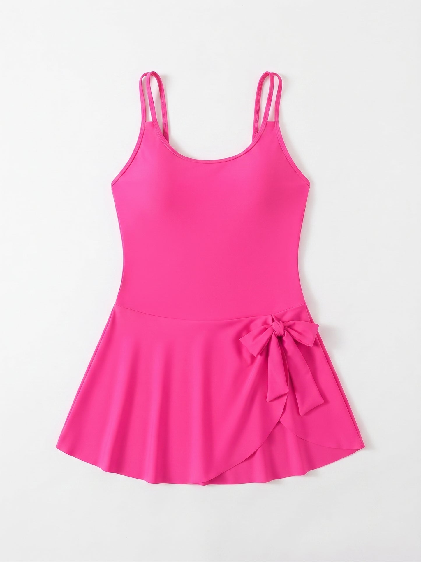 Eomenie One Piece Swimsuits for Women Tummy Control Skirt Bathing Suit Hot Pink Size Large