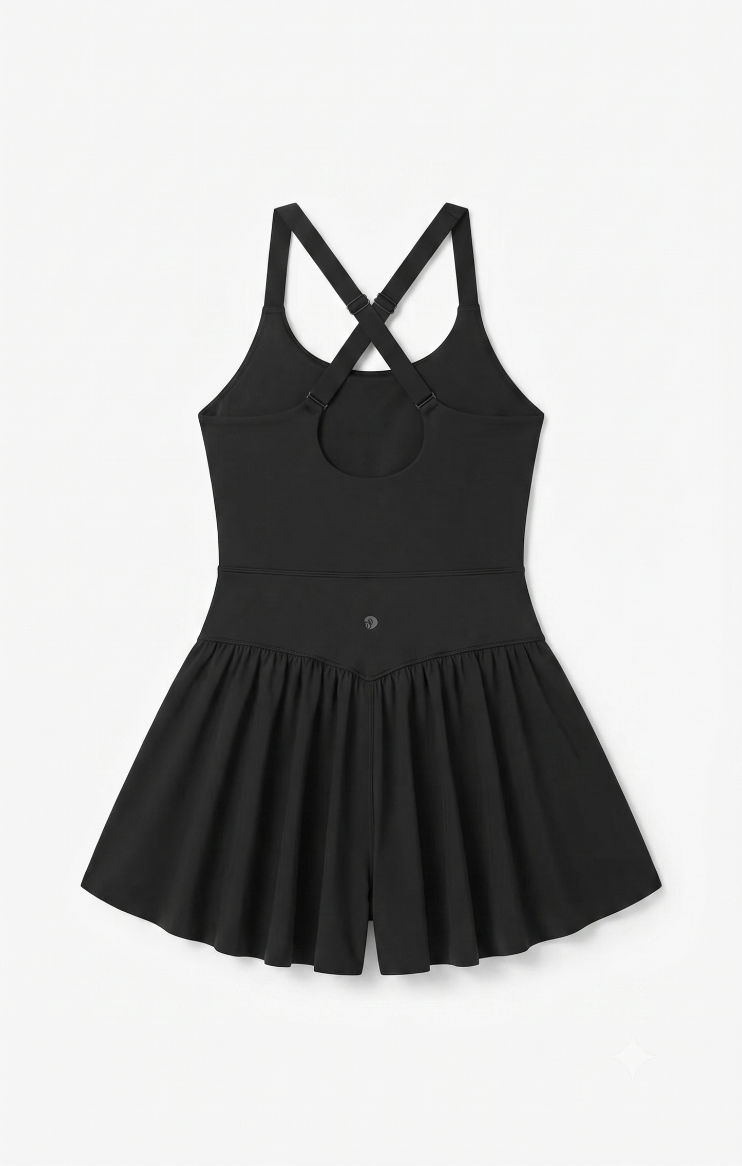 IUGA Workout Romper Tummy Control Padded Athletic Romper with Shorts Black Size Small