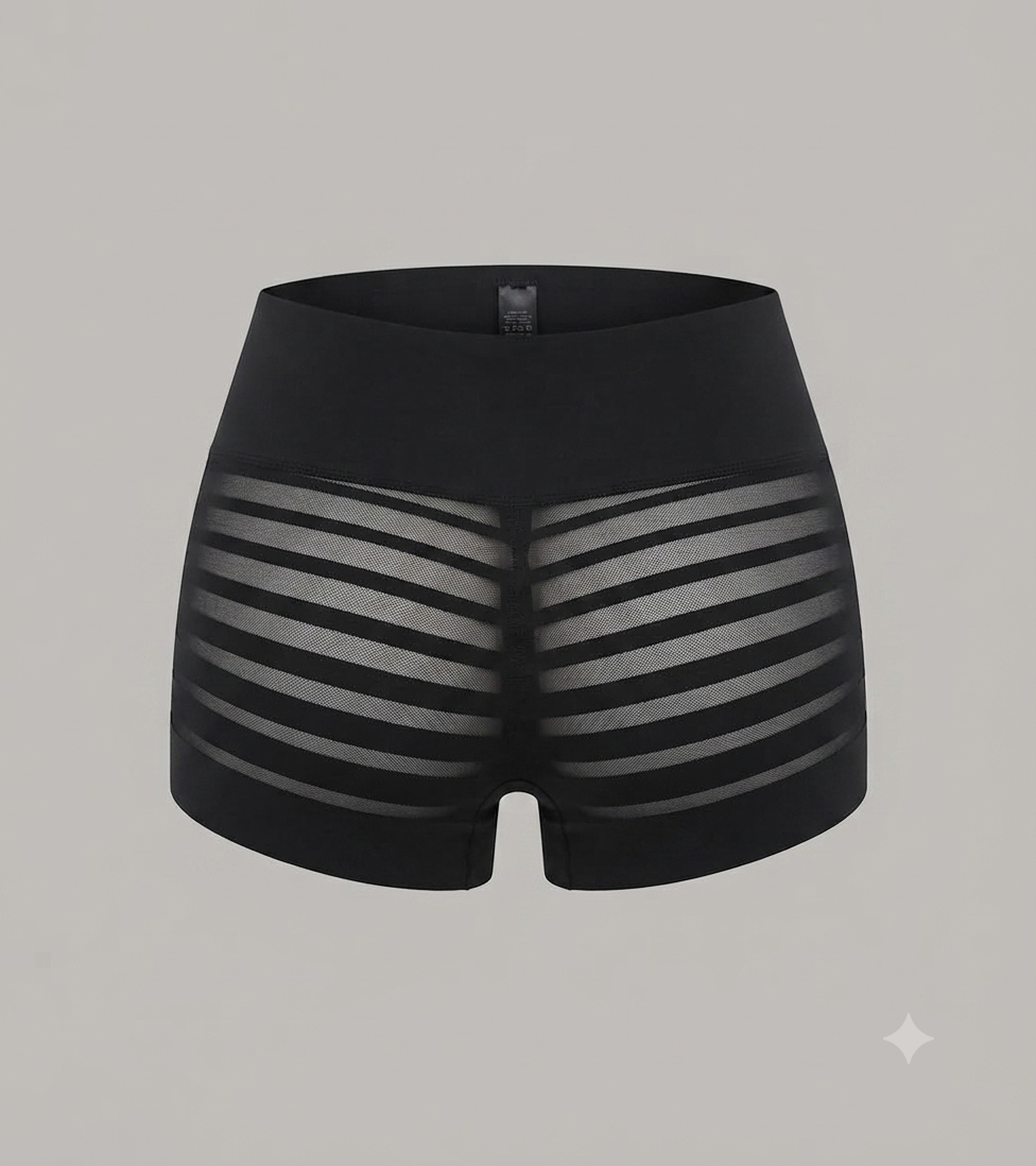 Women's ASIMOON Shapewear High Waisted Boy Shorts Black Size Medium