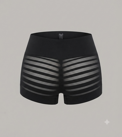 Women's ASIMOON Shapewear High Waisted Boy Shorts Black Size Medium