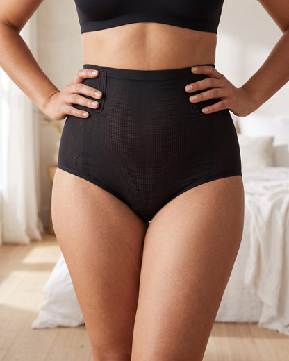 OEAK Tummy Control Shapewear for Women | Seamless High Waist Body Shaper | Black Briefs | XL