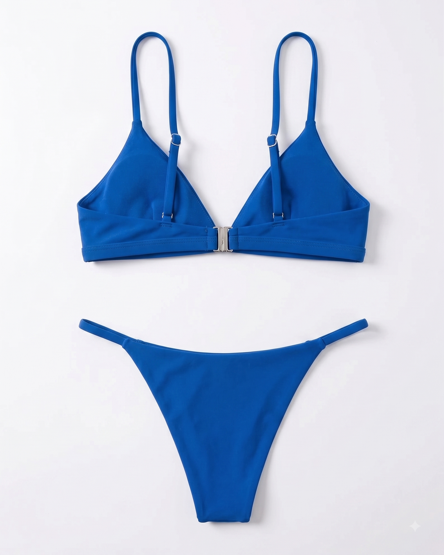 Jolefille Women's 2-Piece Thong Bikini Set – Peacock Blue, Size Small