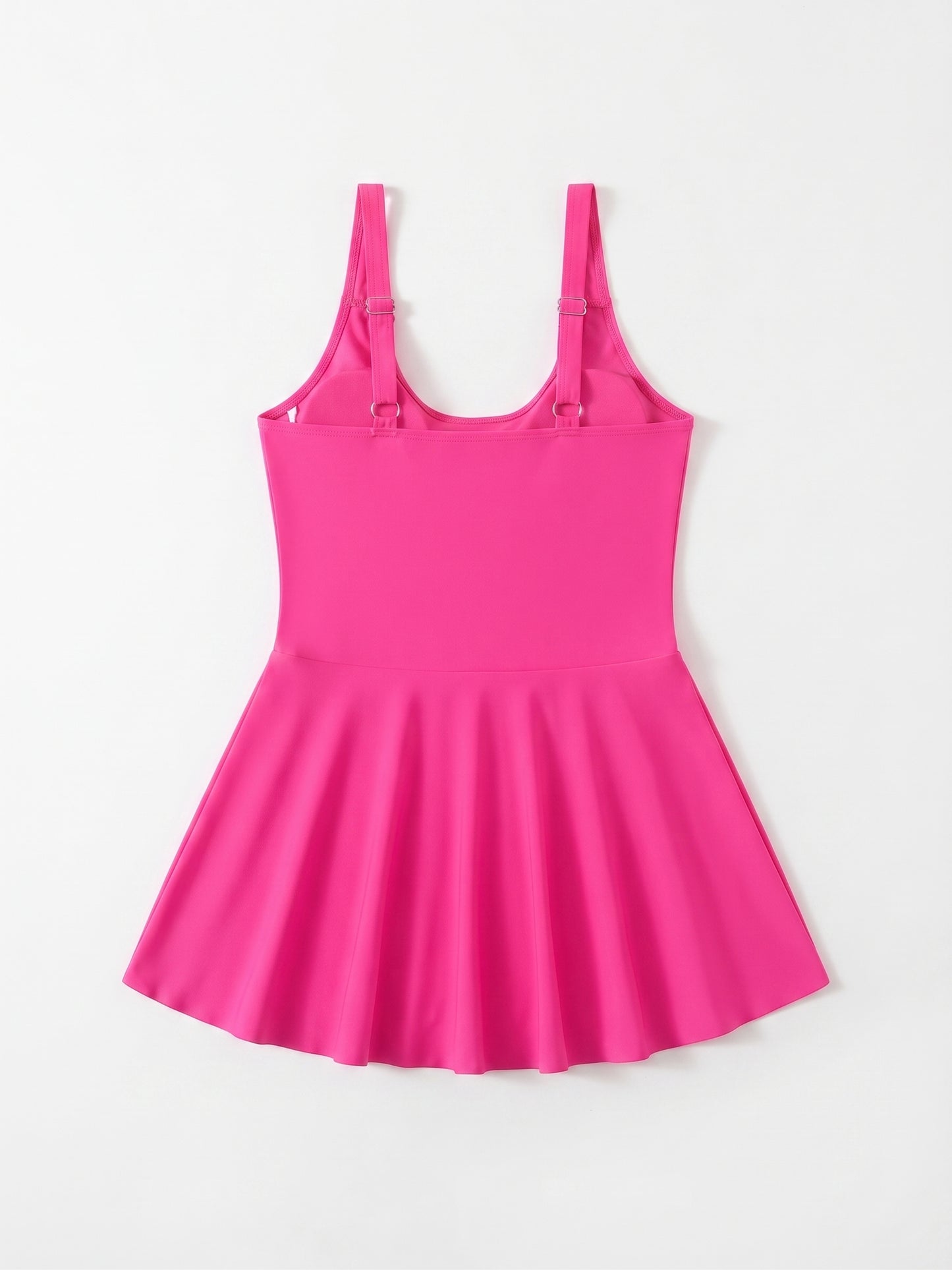 Eomenie One Piece Swimsuits for Women Tummy Control Skirt Bathing Suit Hot Pink Size Large