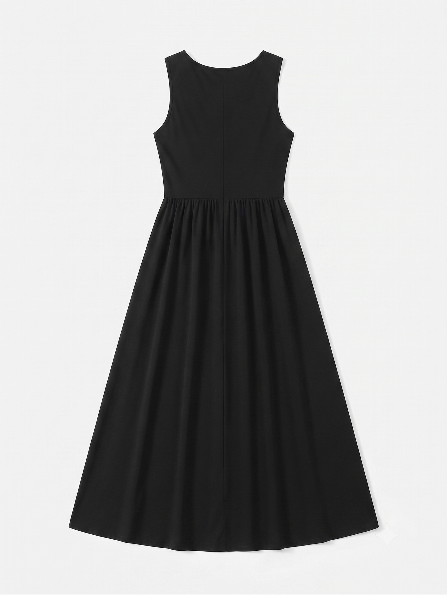 Women's Tehoao Black Maxi Dress with Slit – Plus Size 4XL (22-24)
