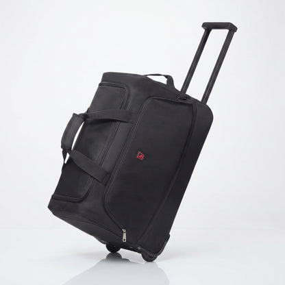 55L Rolling Duffel Bag with Wheels & Shoe Compartment – Water Resistant Travel Bag, 21.8x14.2x10.4"