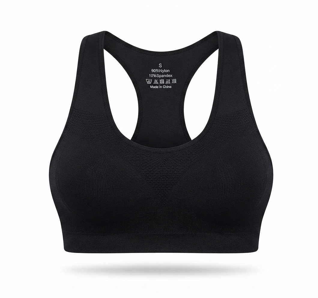 Women's MIRITY 3 Pack Racerback Sports Bras Black Size Small
