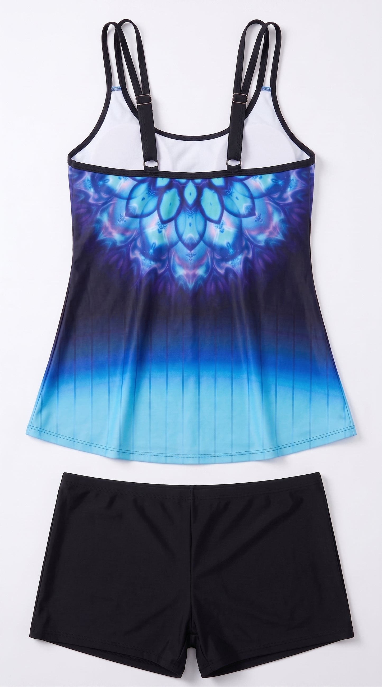 Women's Swimwear Tankini 2 Piece Printing Ombre Graphic Size Large