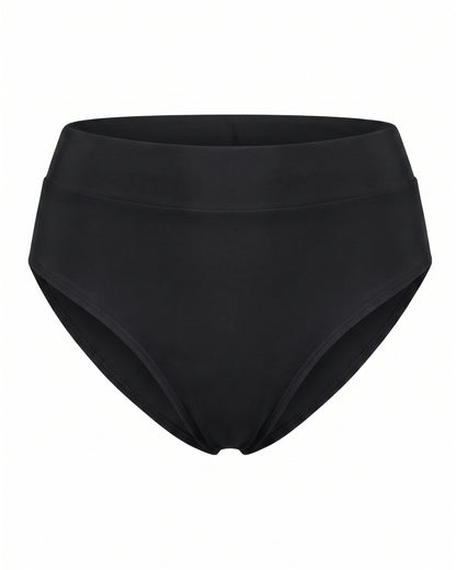 Tempt Me Women's High Waist Cheeky Bikini Bottoms | Tummy Control | Large (Bottoms Only)
