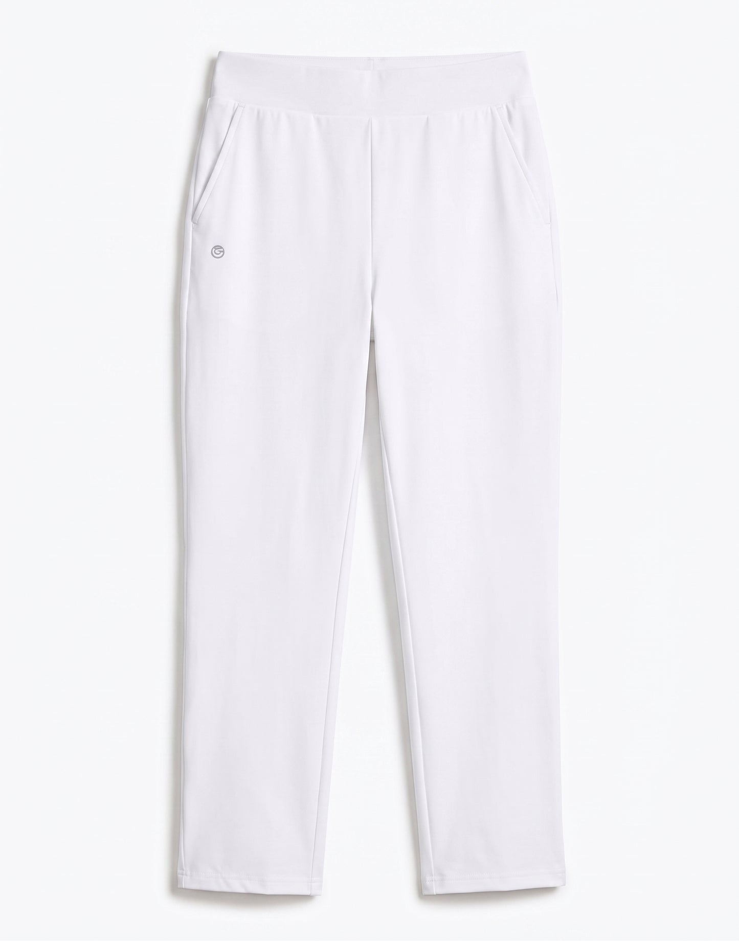 Women's Travel Ankle 7/8 Golf Pants 3 Pockets, White, Size 3XL