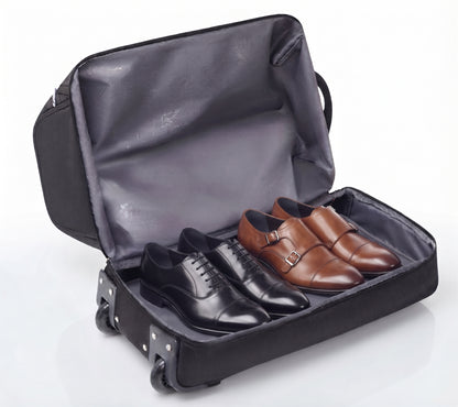 55L Rolling Duffel Bag with Wheels & Shoe Compartment – Water Resistant Travel Bag, 21.8x14.2x10.4"