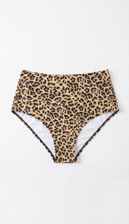 OVRUNS Period Swimwear Leakproof Bikini Brief Bottoms – XS, Leopard