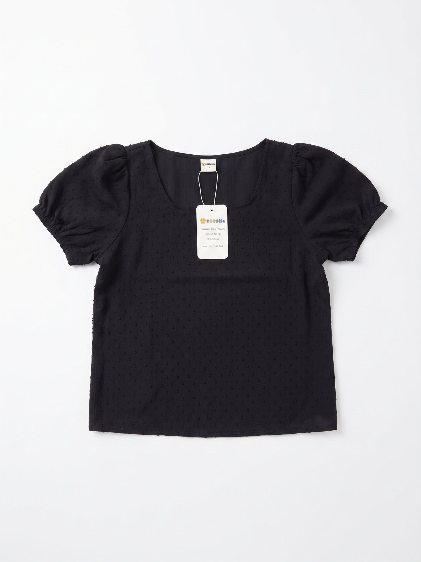 Girls' Ruffle Short Sleeve Crewneck Top – Casual Summer Blouse, Size 7Y-8Y