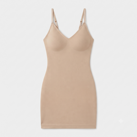 Women's SLIMBELLE Bodice Dress – Tummy Control Shaping Dress, Seamless (Size S)