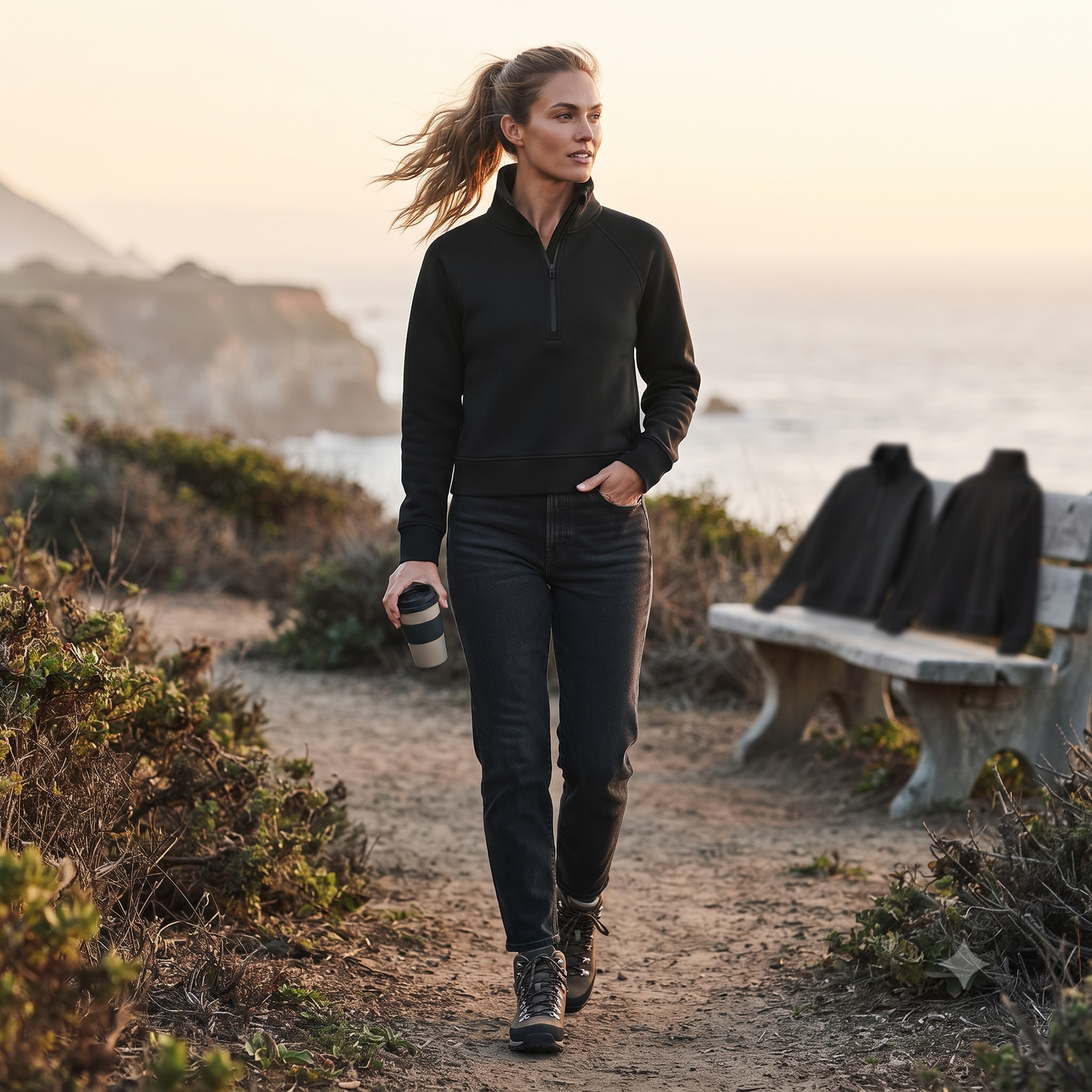 Women's DSG Cold Gear 1/2 Zip Pullover Black Size L