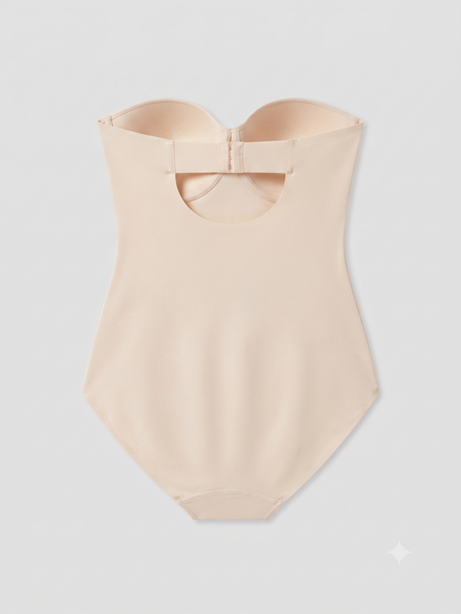 Women's Decorus Strapless Shapewear Bodysuit Beige Size XL