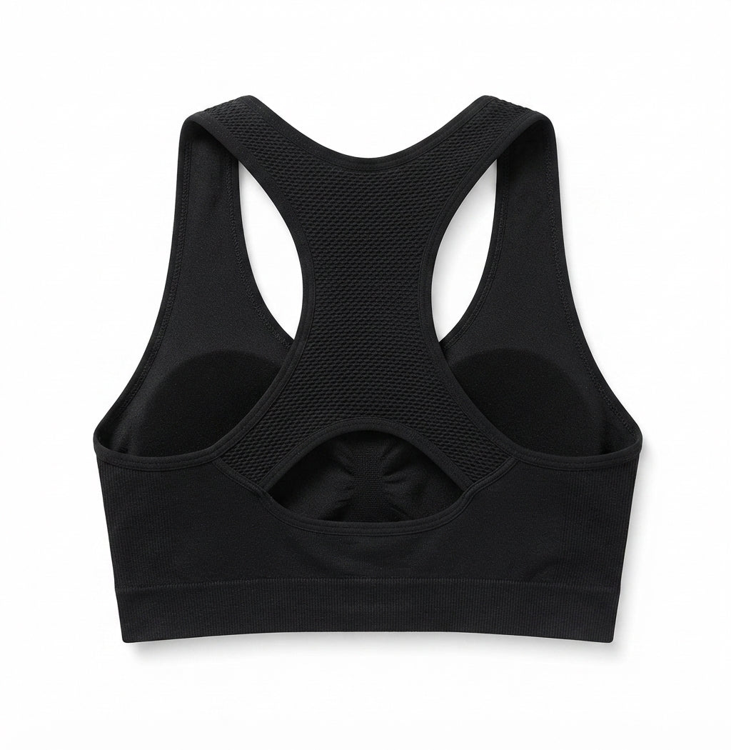 Women's MIRITY 3 Pack Racerback Sports Bras Black Size Small