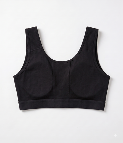 Women's BRABIC Zip Front Closure Everyday Bra – 2-Pack, Black & White, Small