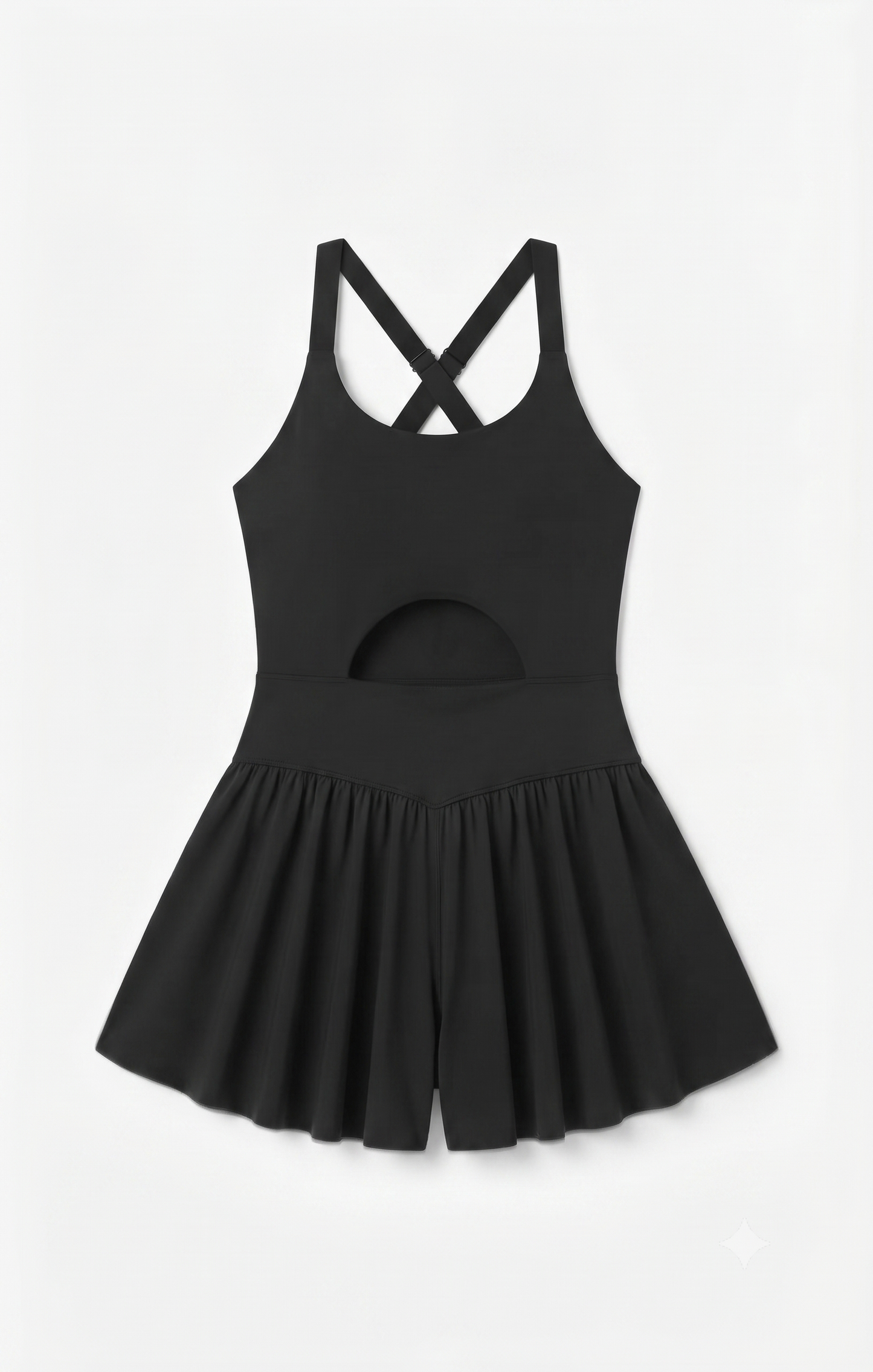 IUGA Workout Romper Tummy Control Padded Athletic Romper with Shorts Black Size Small