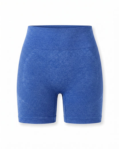 Women's RUNNING GIRL Workout Gym Shorts for Women Scrunch Butt,High Waist Tummy Control Seamless Athletic Running Biker Shorts Blue Size Large