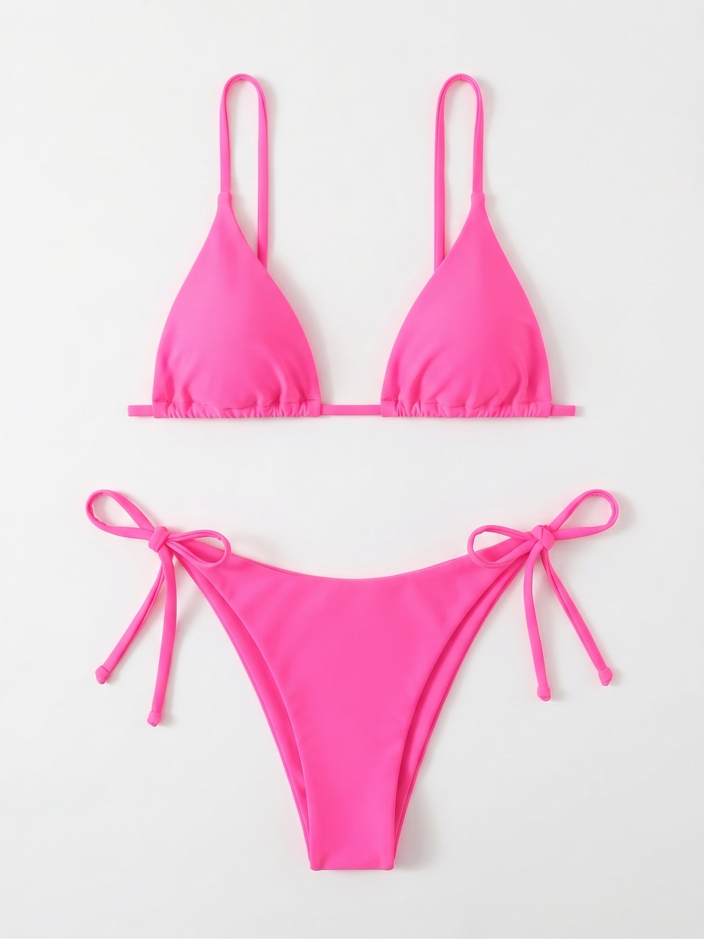 ZAFUL Women's Floral Triangle String Bikini – Pink, Size Medium
