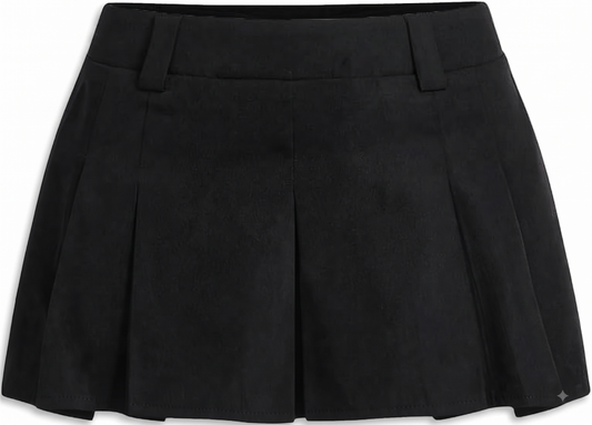 SweatyRocks Low Waist Pleated Mini Skirt – Women's, Black, X-Small