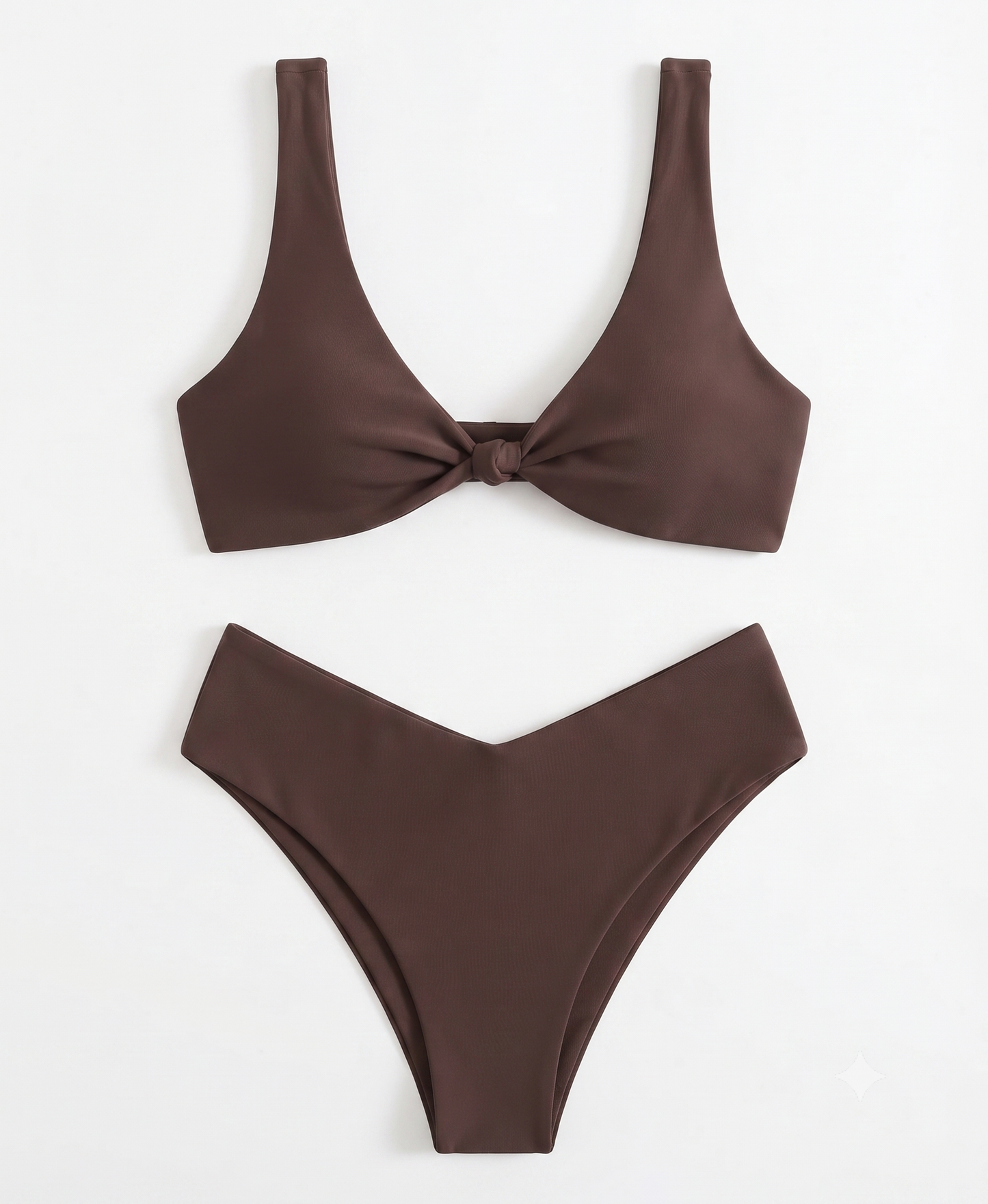 Women's Geluboao Brown Bikini Set – 2-Piece Swimsuit (Size S)