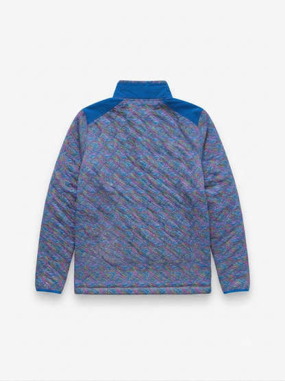 Men's Chubbies Spades Quilted 1/4-Zip Jacket - Blue Size 2XL