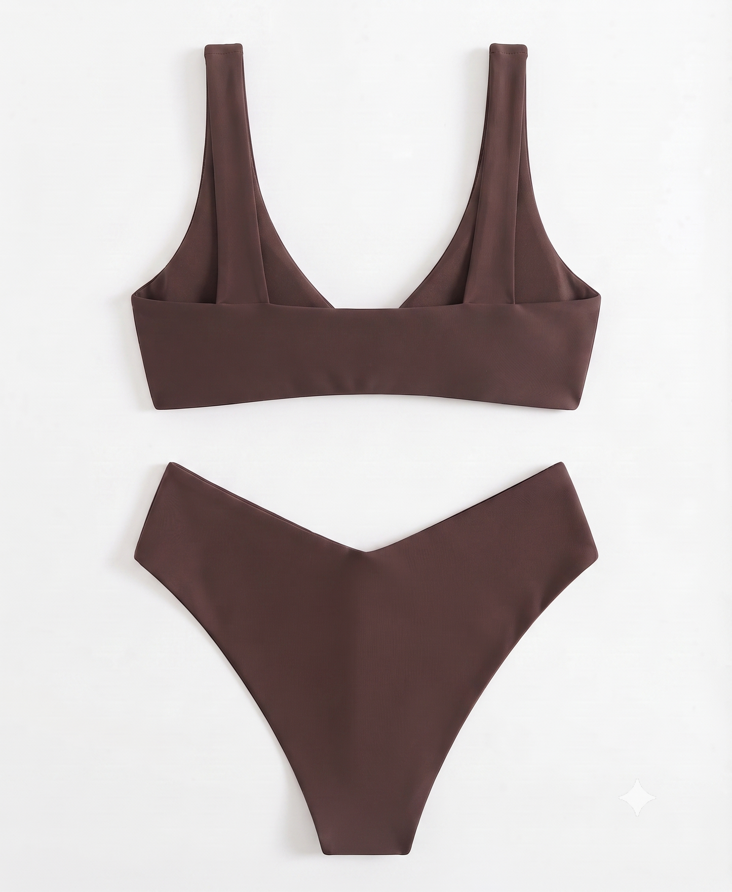 Women's Geluboao Brown Bikini Set – 2-Piece Swimsuit (Size S)