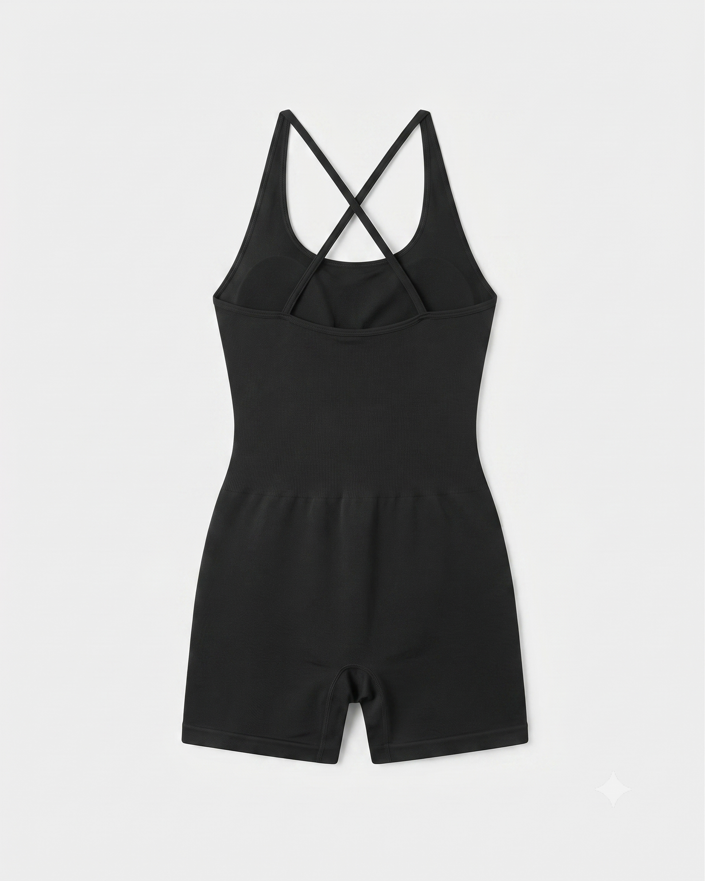 Women's MOOSLOVER Strappy Backless One-Piece Jumpsuit Shorts – Black (Size Small)