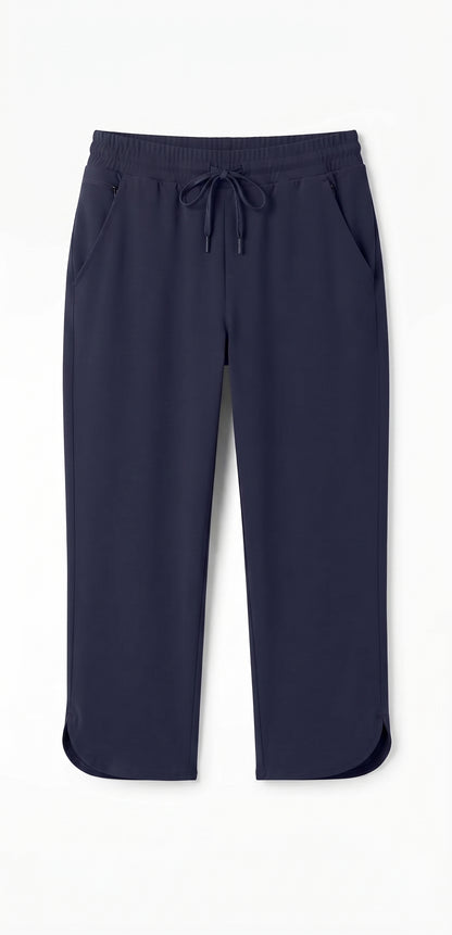 Pudolla Women's Swim Capris – Navy Blue, Size 2XL