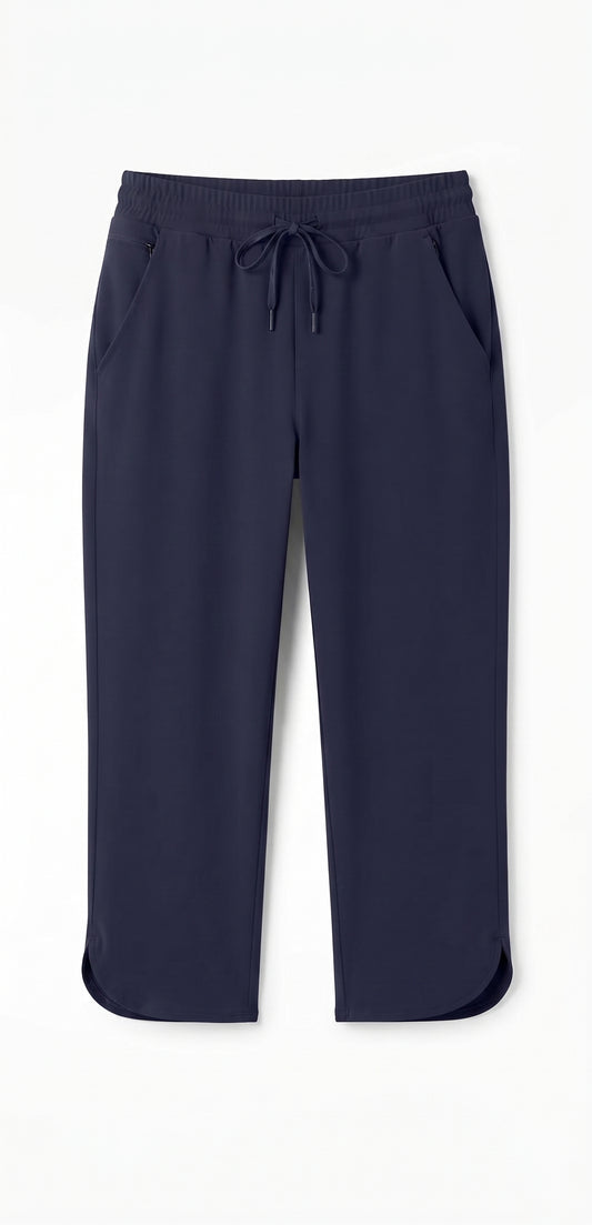 Pudolla Women's Swim Capris – Navy Blue, Size 2XL