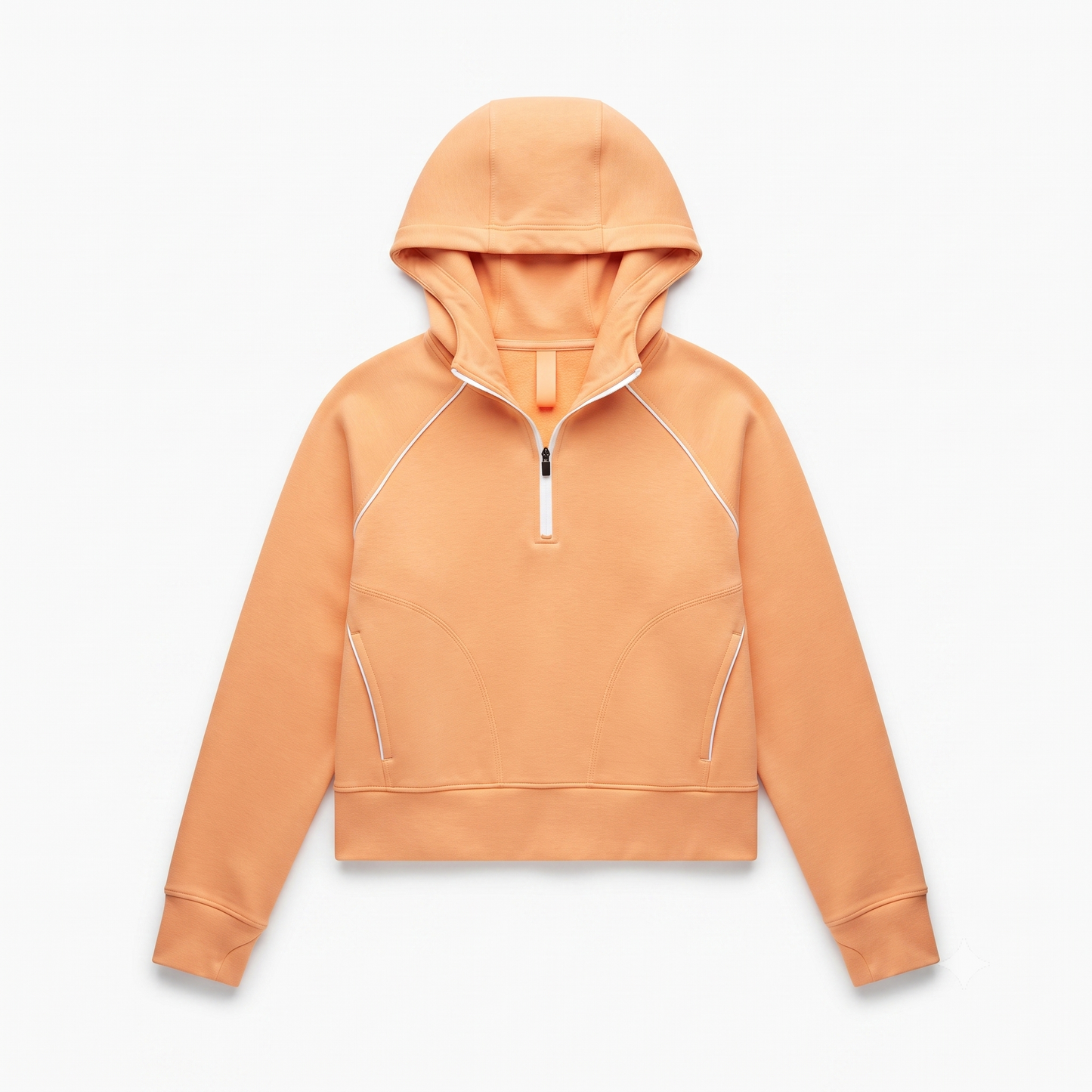 Women's DSG 1/4 Zip Sport Fleece Hoodie, Orange Size Large