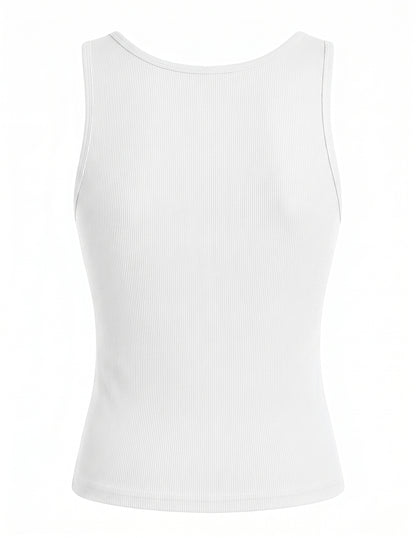 PRETTYGARDEN Women's Ribbed Knit Tank Top | Slim Fit | Small