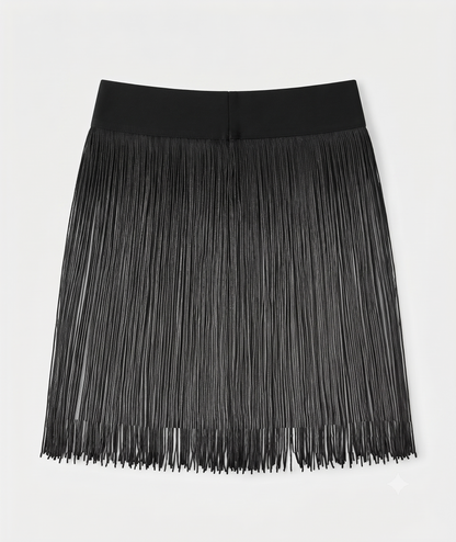 SEMATOMALA Split Tassel Bikini Cover-Up Mini Skirt – Women's, Black, XL