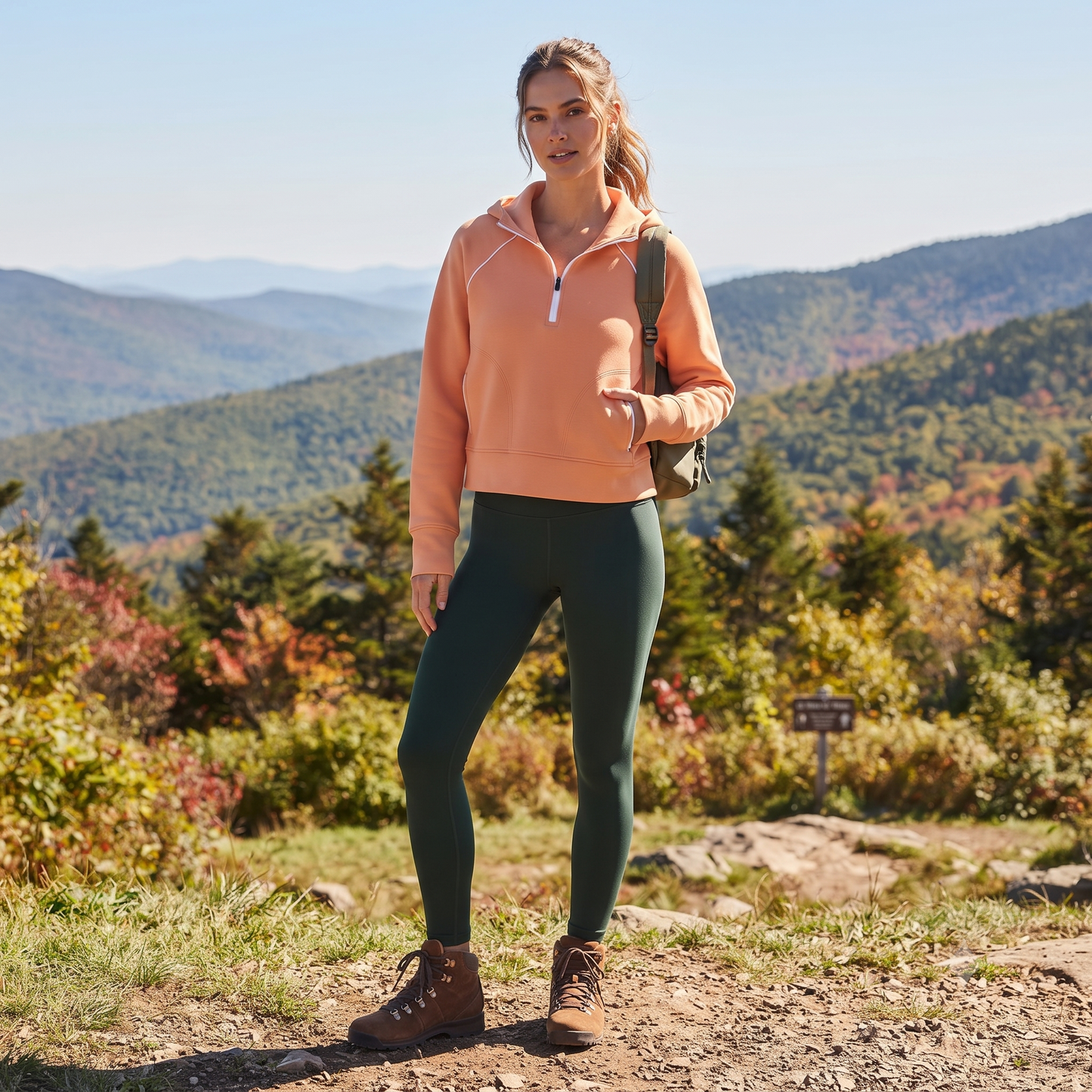 Women's DSG 1/4 Zip Sport Fleece Hoodie, Orange Size Large