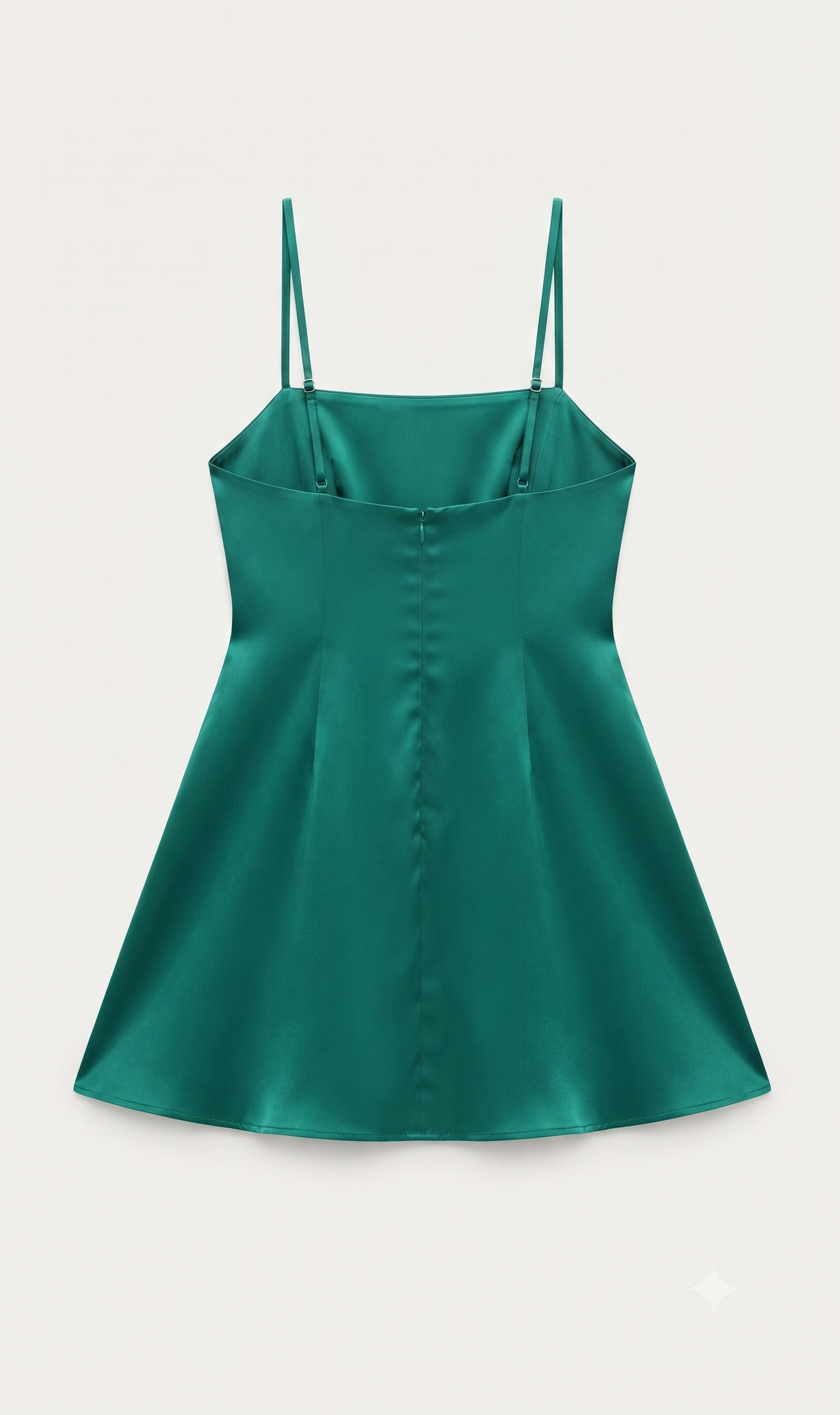 Women's Lulus Cody A-Line Mini Satin Fit and Flare Mini Cocktail Dress Emerald Size Medium