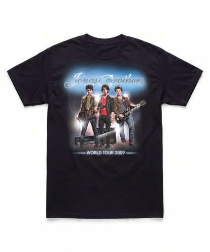 Jonas Brothers Official 2009 Tour T-Shirt – Black, Size Large