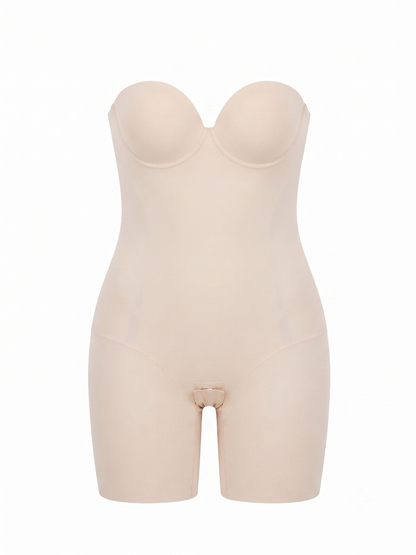 Women's Decorus Strapless Shapewear Bodysuit Beige Size XL