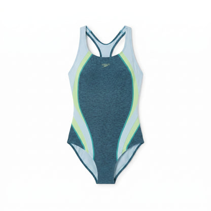 Speedo Heather Quantum Splice One-Piece Swimsuit – Women's Size 4