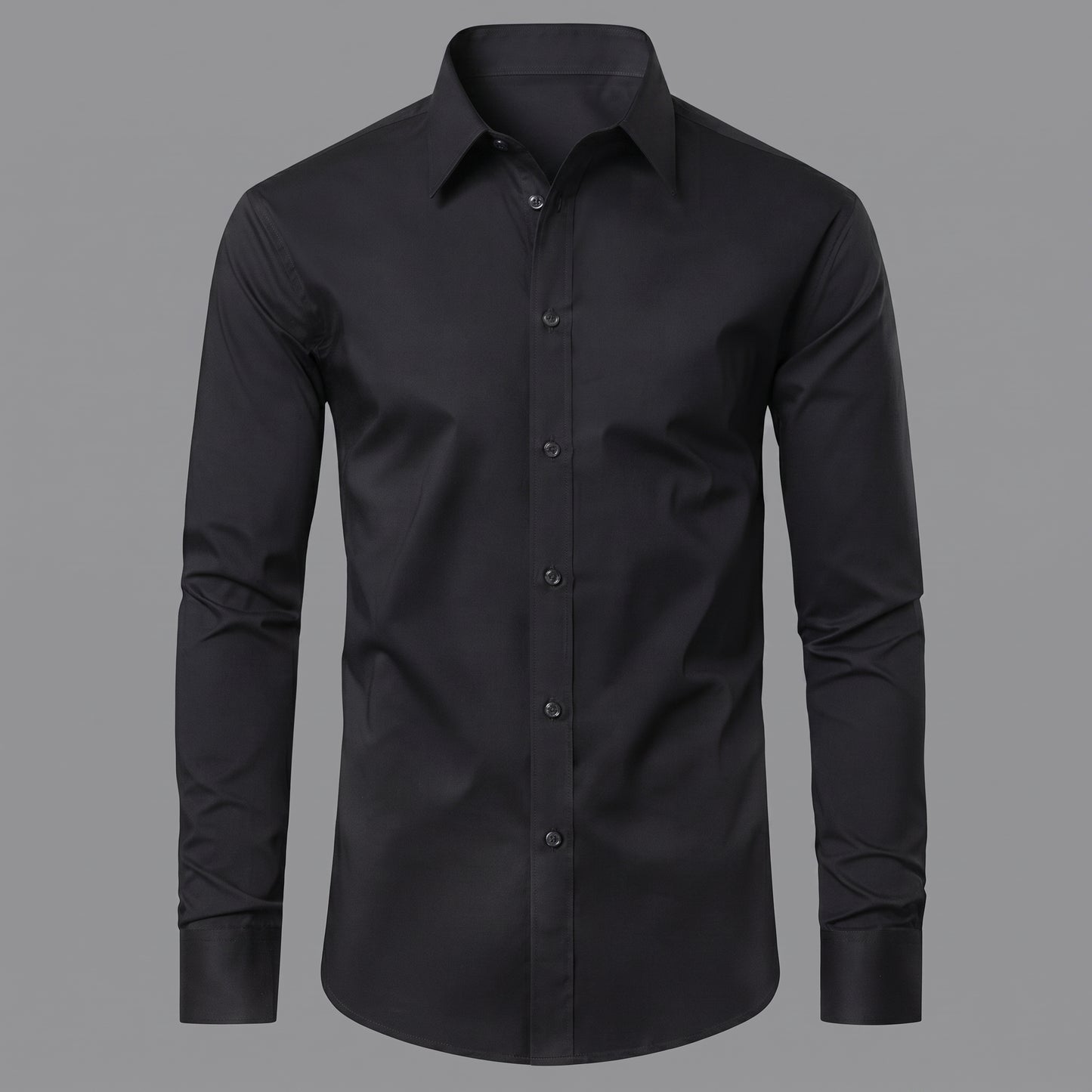 3-Pack Men's Long Sleeve Classic Dress Shirts (Black, Navy, White) Size Small