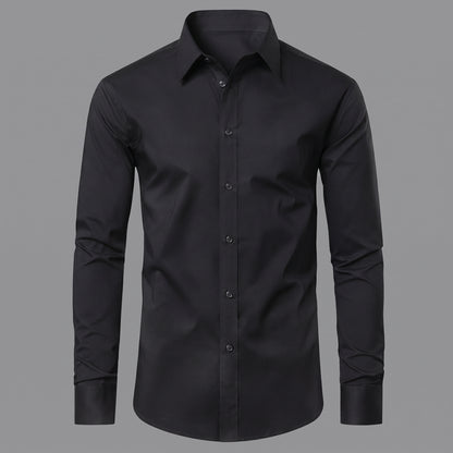 3-Pack Men's Long Sleeve Classic Dress Shirts (Black, Navy, White) Size Small