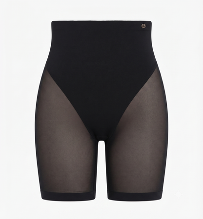 Women's SHAPELLX Body Shaper Tummy Control Butt Lifting Shapewear Shorts Black Size: Medium - Open Package