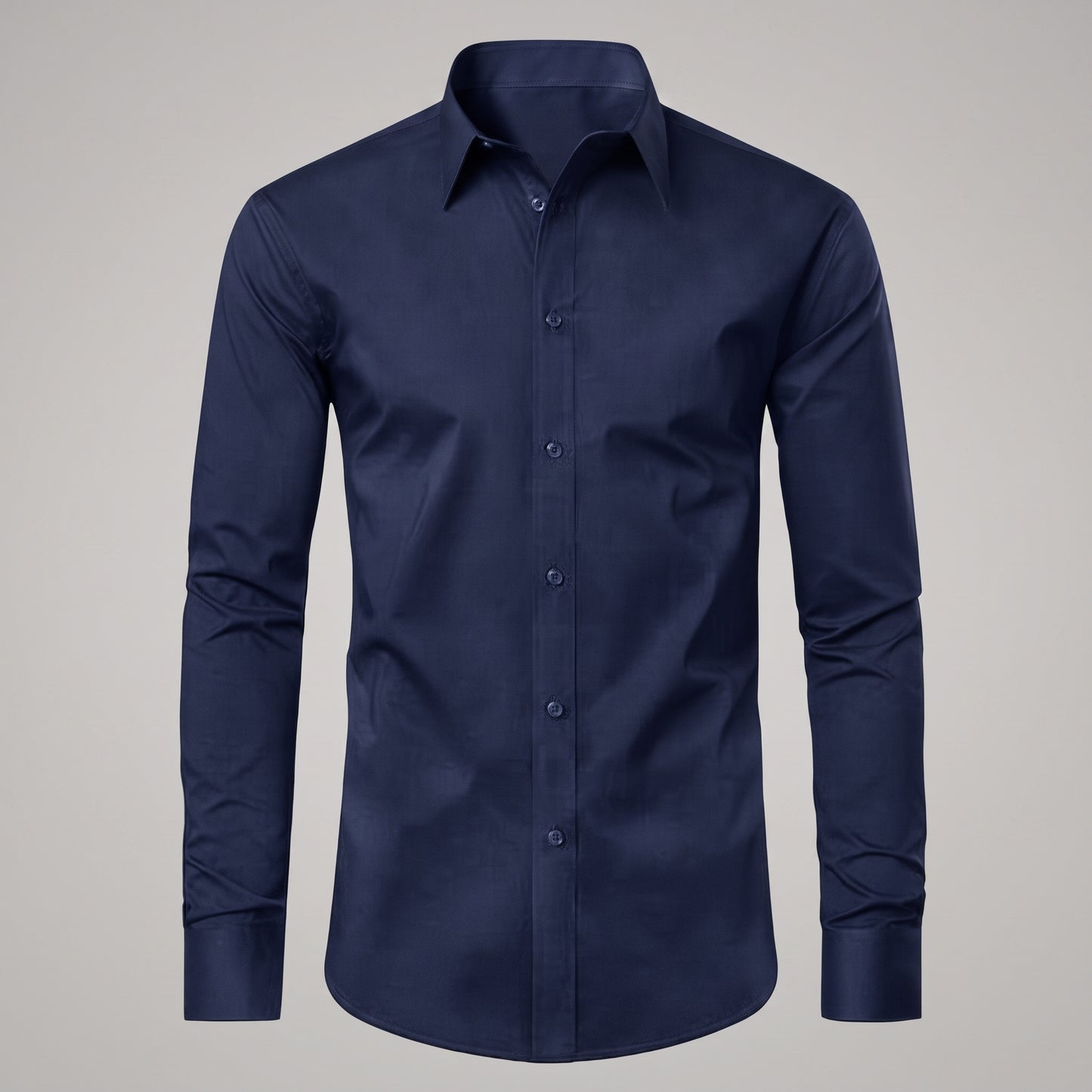 3-Pack Men's Long Sleeve Classic Dress Shirts (Black, Navy, White) Size Small