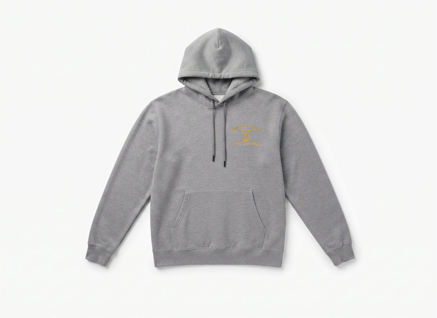 Yellowstone Pullover Hoodie – Heather Grey, Size Large (NWT)